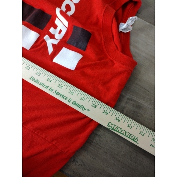 Mercury Gildan long sleeve red t-shirt with large front graphic - Picture 6 of 9